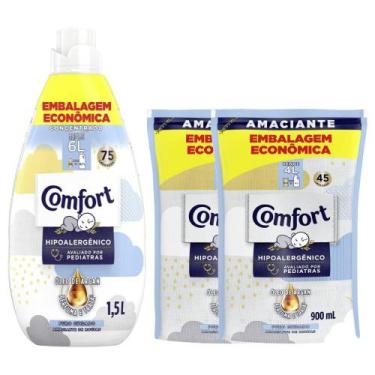 Imagem de Kit Amaciante Comfort Concentrado Puro Cuidado Intense 1,5l + 2 Refis 