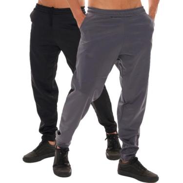 Imagem de Kit 2 Calça Masculina Esportiva Fristyle Chimpa Com Bolso, P, Cinza