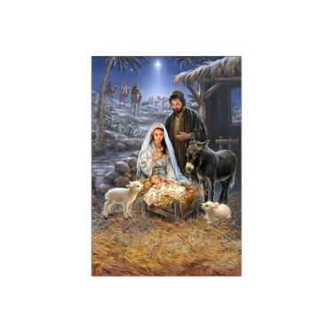 Imagem de Painel De Festa Vertical 1,50 x 2,20 - Noite de Natal Sagrada Família 