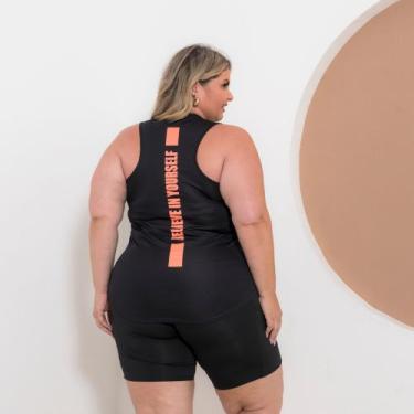Imagem de Regata Plus Size Feminina Dry FitBelieve Academia - DCR, Preto, G2