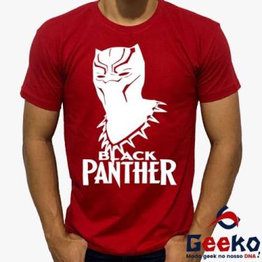 Imagem de Camiseta Pantera Negra 100% Algodão Wakanda Forever Black Panther Geek