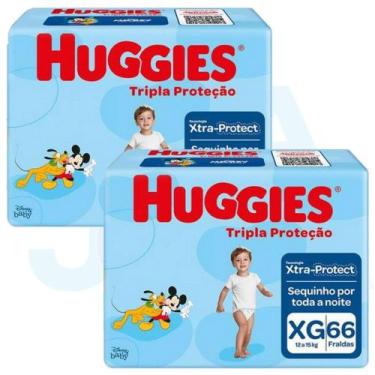 Imagem de Fralda Huggies Disney Tripla Proteção Tam Xg de 12 a 15 kg kit 02 paco