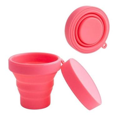 Imagem de 50x Copos Retrátil De Silicone Dobrável 150ml Ecológico - PL