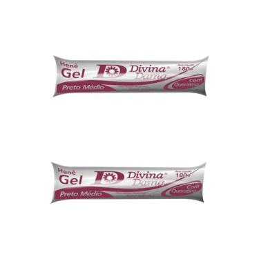 Imagem de Hene em Gel Preto Medio (Preto Natural) 02x180gr Bisnaga com Queratina