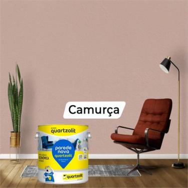 Imagem de Tinta Latex Acrilica Antimofo Lata Fosco Economica 3,6 L - Quartzolit,