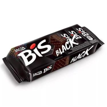Imagem de Chocolate Bis Black Lacta 100,8g, 1 Pacote com 16 unidades, Meio Amarg