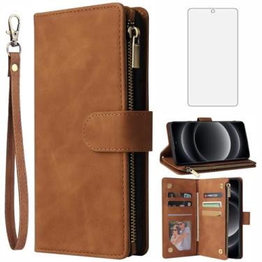 Imagem de Asuwish Capa carteira compatível com Xiaomi 14 Ultra 5G, protetor de tela de vidro temperado e capa flip de couro, suporte para cartão, acessórios de celular, capas protetoras para celular Mi 14Ultra,