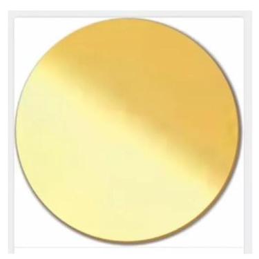 Imagem de Bases Redondas 5cm Espelhado Dourado 15pcs - AGV Criações