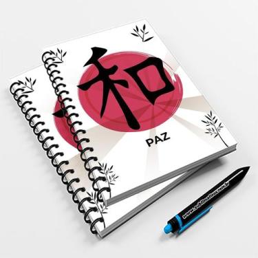 Imagem de Caderno Universitário 96fls Ideograma Paz - Premium