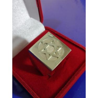 Imagem de Anel Estrela de Davi  Topo 20 mm x 20 mm - Prata 950