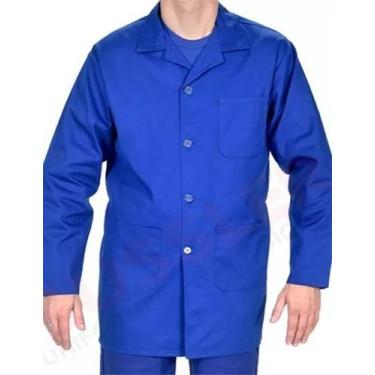 Imagem de Capa Jaleco Guarda Pó Manga Longa Personalizado Seu Logo - CARMONI, Az