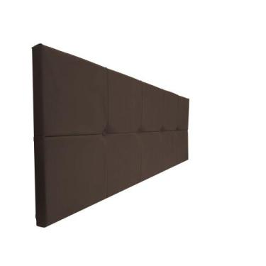 Imagem de Painel Cabeceira De Casal Super King 195cm Para Cama Box Nina Suede Ma