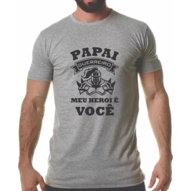 Imagem de Camiseta Masculina Papai Guerreiro Meu Herói É Você. - Dia Dos Pais - 