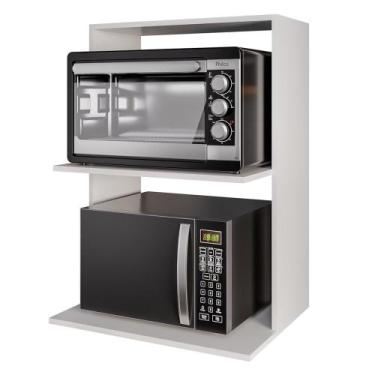 Imagem de Suporte Micro-Ondas e Forno Armário Aéreo 60cm Turim M24 Branco - Mpoz