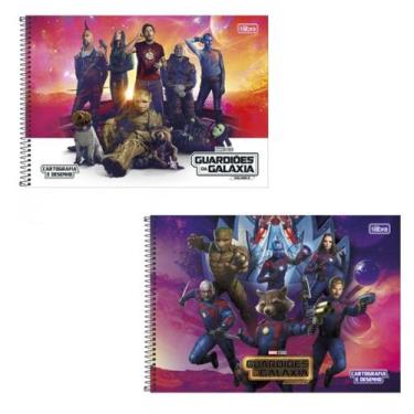 Imagem de Caderno Cartografia Desenho Capa Dura Guardiões da Galáxia 80fls Sorti