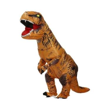 Imagem de Traje de Dinossauro Inflável T-Rex Adulto - Fantasia de Halloween e Ca