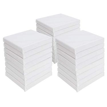 Imagem de STARVAST Mini Painéis de Tela de 6 X 6 Polegadas, Pacote de 24, Algodão Pré-Esticado, Pequenas Placas de Tela, Telas Em Branco para Pinturas, Artesanato, Pequenos Acrílicos, Projetos de Arte A Óleo