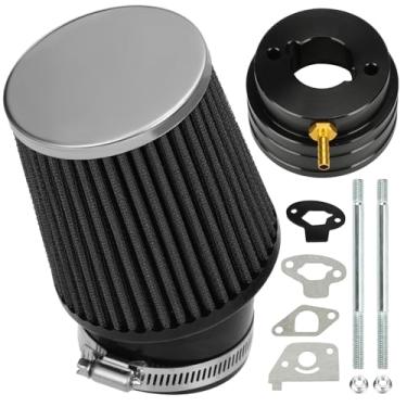 Imagem de CILOYU Kit adaptador de filtro de ar de desempenho de substituição para motor 79cc Predator 97cc 100cc Baja DoodleBug DB30 Motovox MBX10 MBX11 MBX12 Monster Moto MMB80 Coleman RB100 GX100 Lifan Mini