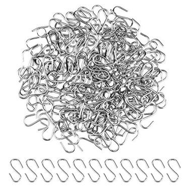 Imagem de Nydotd 180 peças de conectores de gancho mini S, mini ganchos de metal em forma de S de 0,55 polegadas ganchos de enfeite de Natal para artesanato DIY, joias suspensas, anel e etiquetas, círculos de
