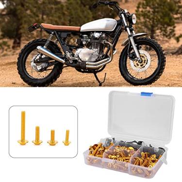 Imagem de Parafusos de Motocicleta Kit de Alumínio Parafuso de Carenagem M5 M6 Universal para Motos Esportivas (Ouro)