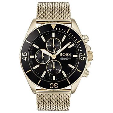 Imagem de Relógio masculino Hugo Boss de quartzo cronógrafo com pulseira de aço inoxidável 1513703