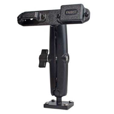 Imagem de YNIBST Suporte de microfone portátil para rádio e alto-falante, base de perfuração com parafusos autorroscantes na parte traseira, para Motorola Talkabout Midland BaoFeng Icom Walkie Talkies portáteis