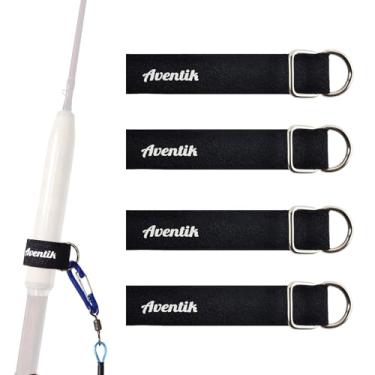 Imagem de Aventik Tiras de vara de pesca, coleira de remo de caiaque, acessórios de pesca de prancha de remo para pesca, varas, alicates, passeios de barco, remos, caiaque
