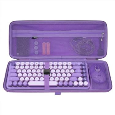 Imagem de Geekria Capa para teclado e rato, bolsa de transporte rígida para viagem, para teclado de gaming compacto de 84 teclas de perfil baixo, compatível com as teclas Logitech POP,Nuphy Air75,LOFREE Flow84