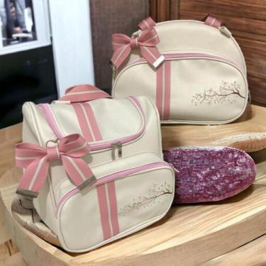 Imagem de Bolsa Maternidade Kit Merlim 2 Peças Mochila 2 Em 1 Conjunto Mamãe e B