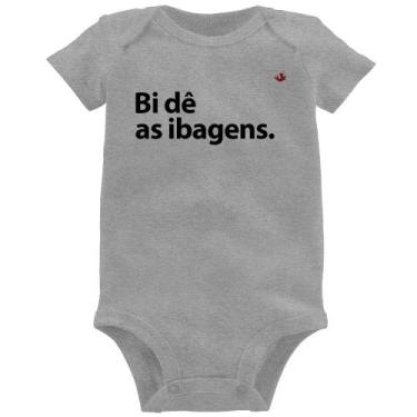 Imagem de Body Bebê Bi dê as ibagens - Foca na Moda, Cinza, GG