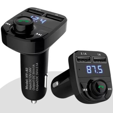 Imagem de Carregador para Carro, Adaptador Transmissor Bluetooth 5.0, Fm Sem Fio Mp3 Player, 3.1A Carregador USB Duplo