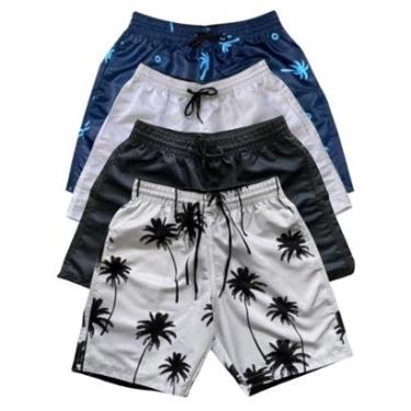 Imagem de Kit 4 Bermudas Tactel Moda Praia Short Masculino com Bolsos Dia a Dia-Masculino