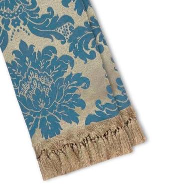 Imagem de Manta Xale Para Sofá Decorativa Jacquard Medalhão Dupla Face - MUMUDEC