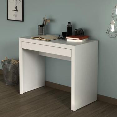 Imagem de Mesa Escrivaninha para Estudo com 1 Gaveta 74x90 Cm ME4107 Branco - Te