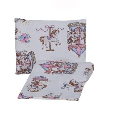 Imagem de Jogo De Lençol Fantasy Infantil Solteiro 02 Peças Malha 100% Algodão - Carrosel