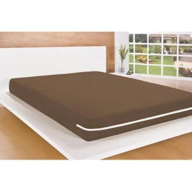 Imagem de Capa De Colchão Cama Solteiro Com Zíper Malha Gel Tabaco