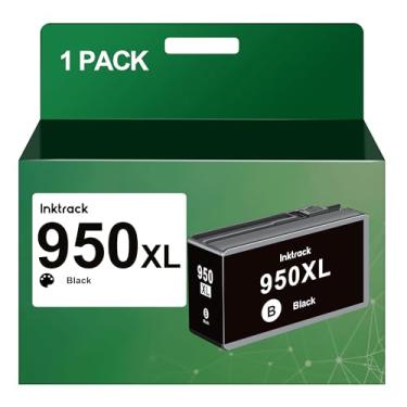 Imagem de Inktrack Cartucho de tinta preta 950XL compatível com cartucho de tinta HP 950XL para impressoras OfficeJet Pro 8600 8610 8620 8100 8630 8660 8640 8615 8625 276DW 251DW (1-Preto)