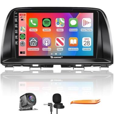 Imagem de Kunfine Car CarPlay Android Navegação Automática Rádio GPS Estéreo Câmera Reversa Tela IPS Touchscreen Tablet Pad Media Player para Mazda CX-5 2012-2015, se Aplicável Quad Core 2G + 64G