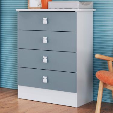 Imagem de Cômoda Infantil 4 Gavetas Azul 1320 - Percasa