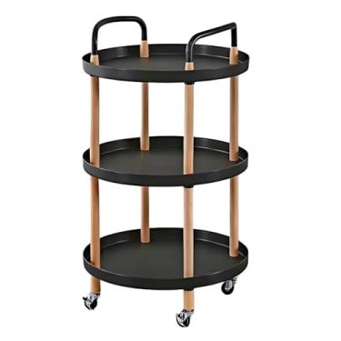 Imagem de Mesa de Centro, Lateral ou de Canto com Rodinhas – 3 Prateleiras, Moderna, Multiuso e Versátil para Qualquer Ambiente