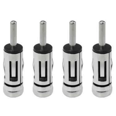 Imagem de Maxmoral 4 peças DIN para ISO adaptadores de antena automotiva acessórios para veículos eletrônicos conector de áudio do carro transmissor Bluetooth crossover adequado para cabo coaxial