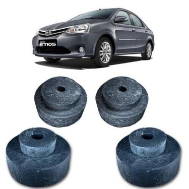 Imagem de Kit Calço Mola Traseira 4cm E Dianteira 3cm Toyota Etios - Borfix