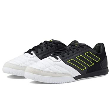 Imagem de adidas Tênis de futebol unissex adulto Top Sala, Preto/Team Solar Amarelo/Branco, 10 Women/9 Men