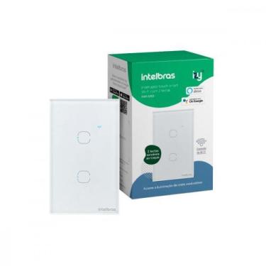 Imagem de Interruptor Inteligente Intelbras Wifi Touch Branco 2 Teclas Ews 1002,