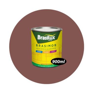 Imagem de Esmalte Sintetico Brasimob Brasilux 900ML, Marrom Conhaque