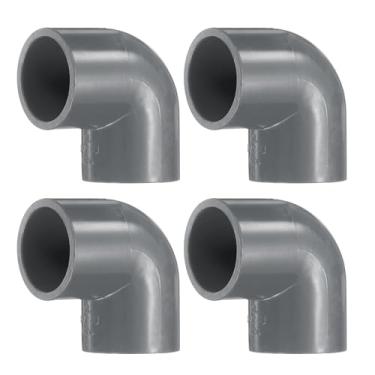 Imagem de HARFINGTON 8 peças de encaixes de tubulação de cotovelo de 90 graus 1/5.1 cm 2 vias PVC grau móveis conectores canto ângulo cotovelo saída lateral para esgoto encanamento tubo de drenagem suprimentos