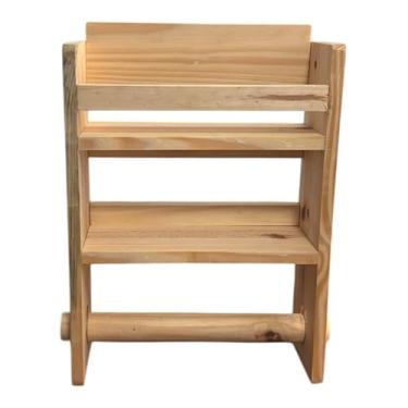 Imagem de Porta Tempero de Parede de Cozinha.Apropriado para a cozinha armazenando a garrafa do tempero e o banheiro, etc.(NATURAL)