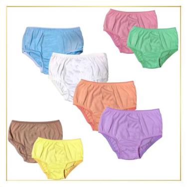 Imagem de Kit 10 Calcinhas Calçolinhas Juvenil Mocinha Menina 100% Algodão Ataca