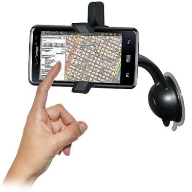 Imagem de Amzer AMZ94137 Suporte de telefone com soquete de isqueiro com sistema de carregamento e capa para LG Spectrum VS920 – Suporte de carro – Embalagem de varejo – Preto