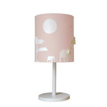 Imagem de Abajur De Mesa 1 Foco 15w Savana Tom Luz Iluminação Rosa-bebê